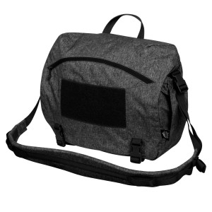 TORBA URBAN COURIER BAG LARGE® - NYLON MELANGE BLACK-GREY