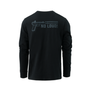 Longsleeve NO LOUD! - Cotton - Black - obrazek 3