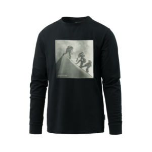 Longsleeve z pistoletem z tłumikiem i mottem „No Loud!” na czarnym tle. - obrazek 1