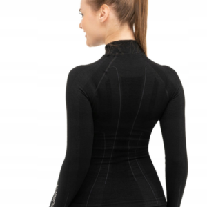 BRUBECK damska bluzka bluza Extreme Wool czarna XL - obrazek 2