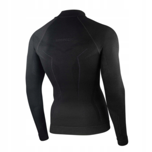 Bluza męska Brubeck EXTREME MERINO Bielizna termoaktywna Wełna Merynosa czarny - obrazek 4