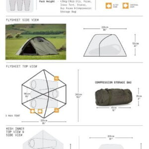 Namiot Trzyosobowy SNUGPAK The Bunker Olive - obrazek 2