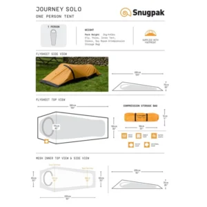 Namiot SNUGPAK Journey Solo Pomaańczowy - obrazek 2