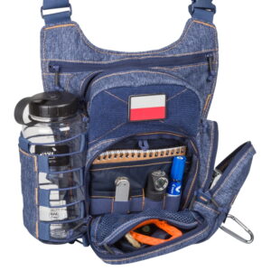 TORBA EDC SIDE BAG® - NYLON POLYESTER BLEND MELANGE BLUE - obrazek 4